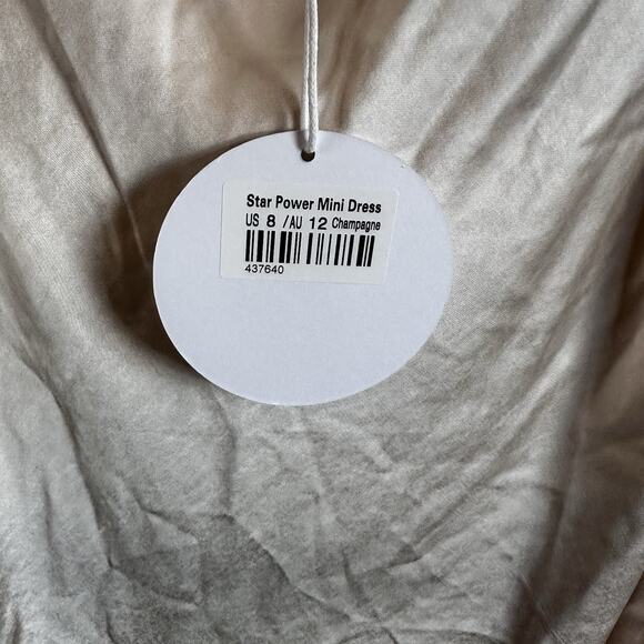 Princess Polly Mini Dress M/8 Cream Split Bell Sleeves Boho Retro Fairy Ditzy - Picture 5 of 9